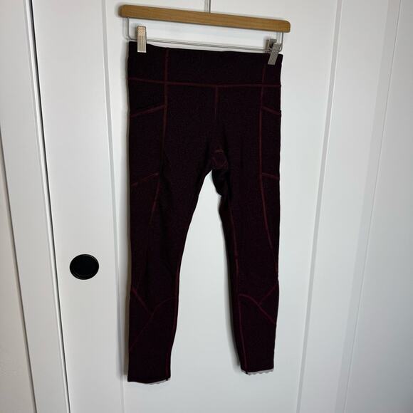 Lululemon Tight Stuff Tight II 25" Granulite Garnet Black Full On Luxtreme 6 - Picture 2 of 7